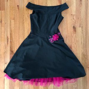Rockabilly Ruby Rox 50s Dress with PINK Crinoline